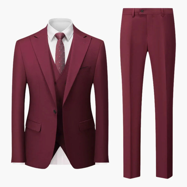 Dreiteiliger Slim-Fit Herrenanzug