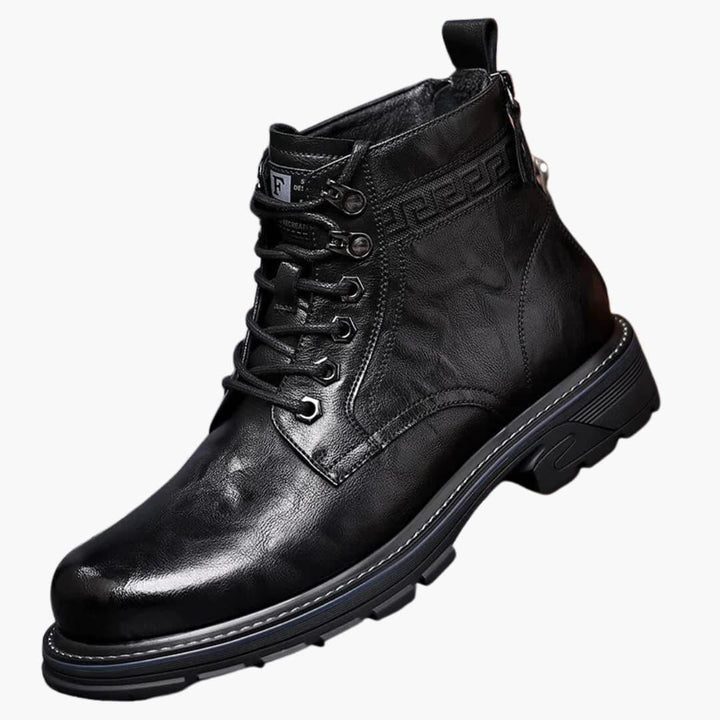 Schnürstiefel mit Reißverschluss für Herren