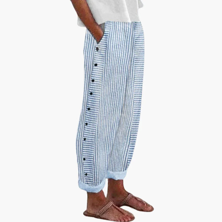 Gestreifte Hose mit Taschen für Damen
