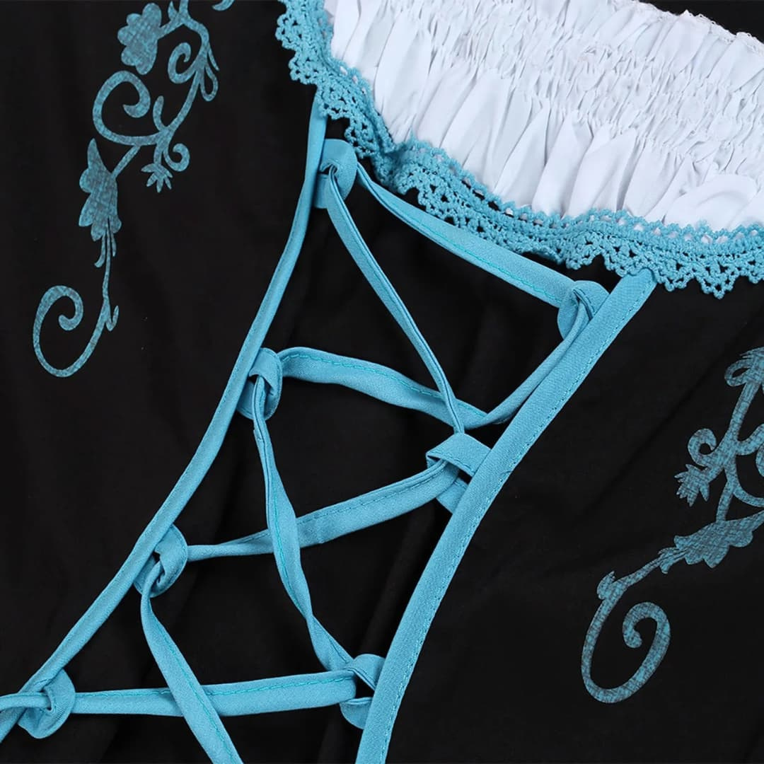 Damen Dirndl Kleid mit Schürze und Schnürung | Oktoberfest 2025