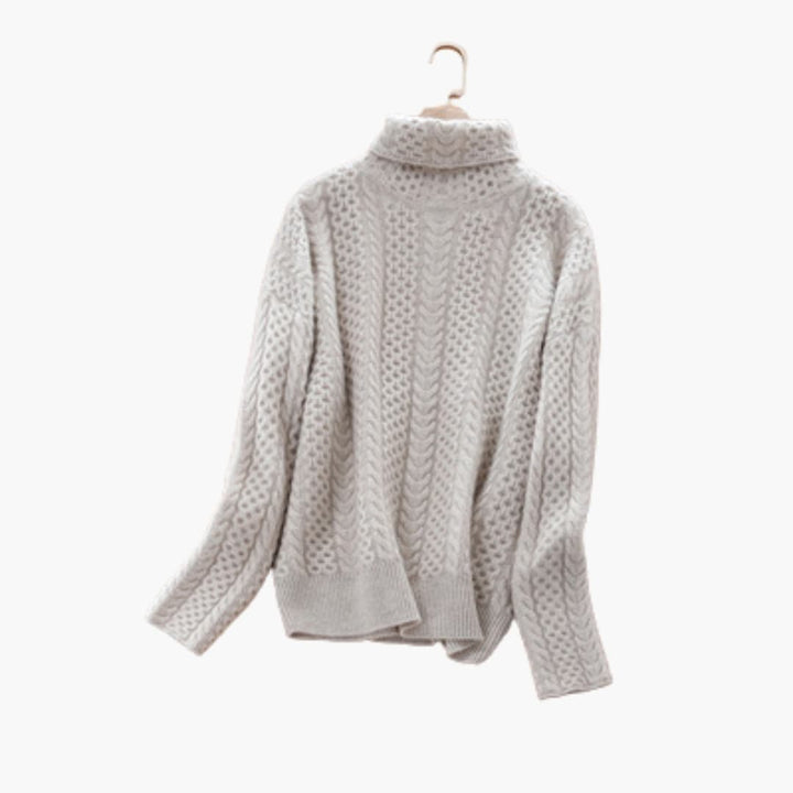 Damen pullover mit Rollkragen und langen Ärmeln
