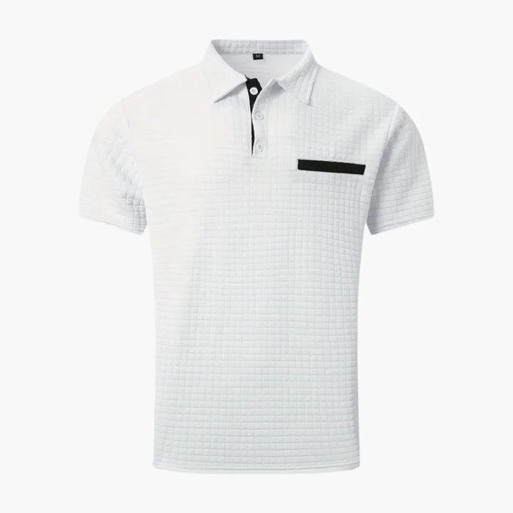 Texturiertes Slim Fit Polohemd für Herren