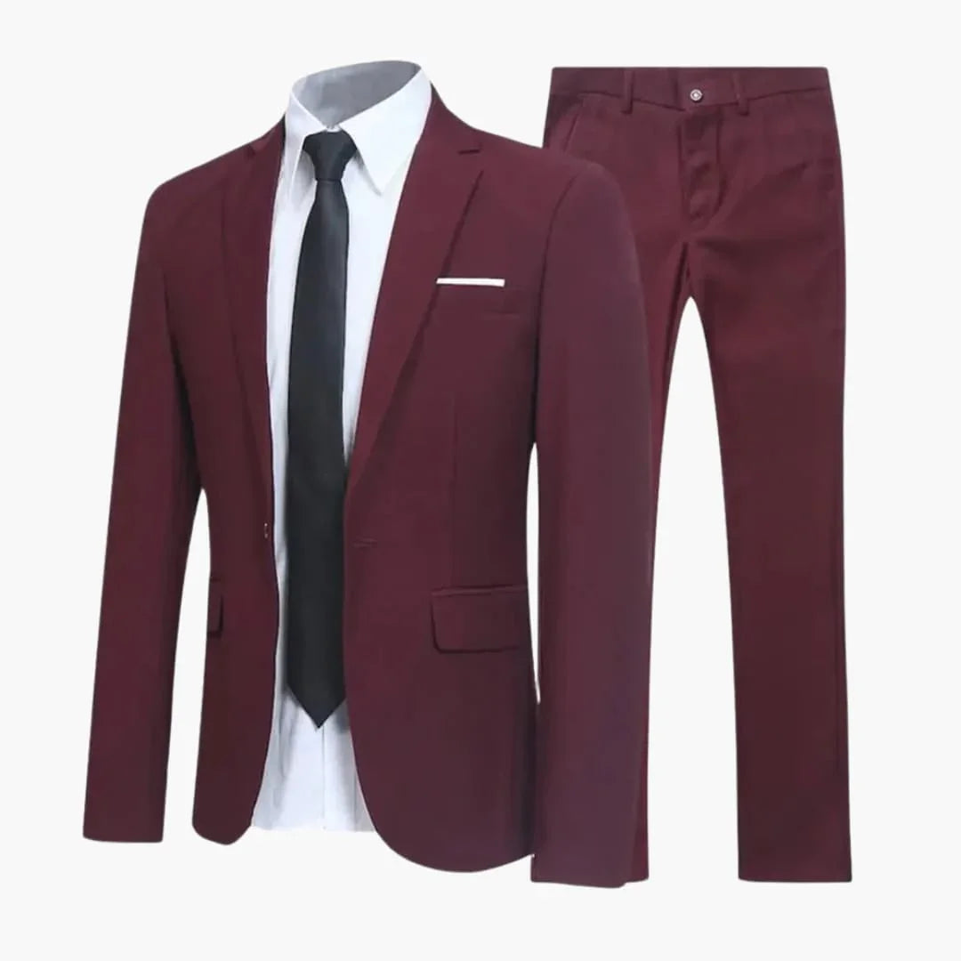 Zweiteiliger Slim Fit Anzug für Herren