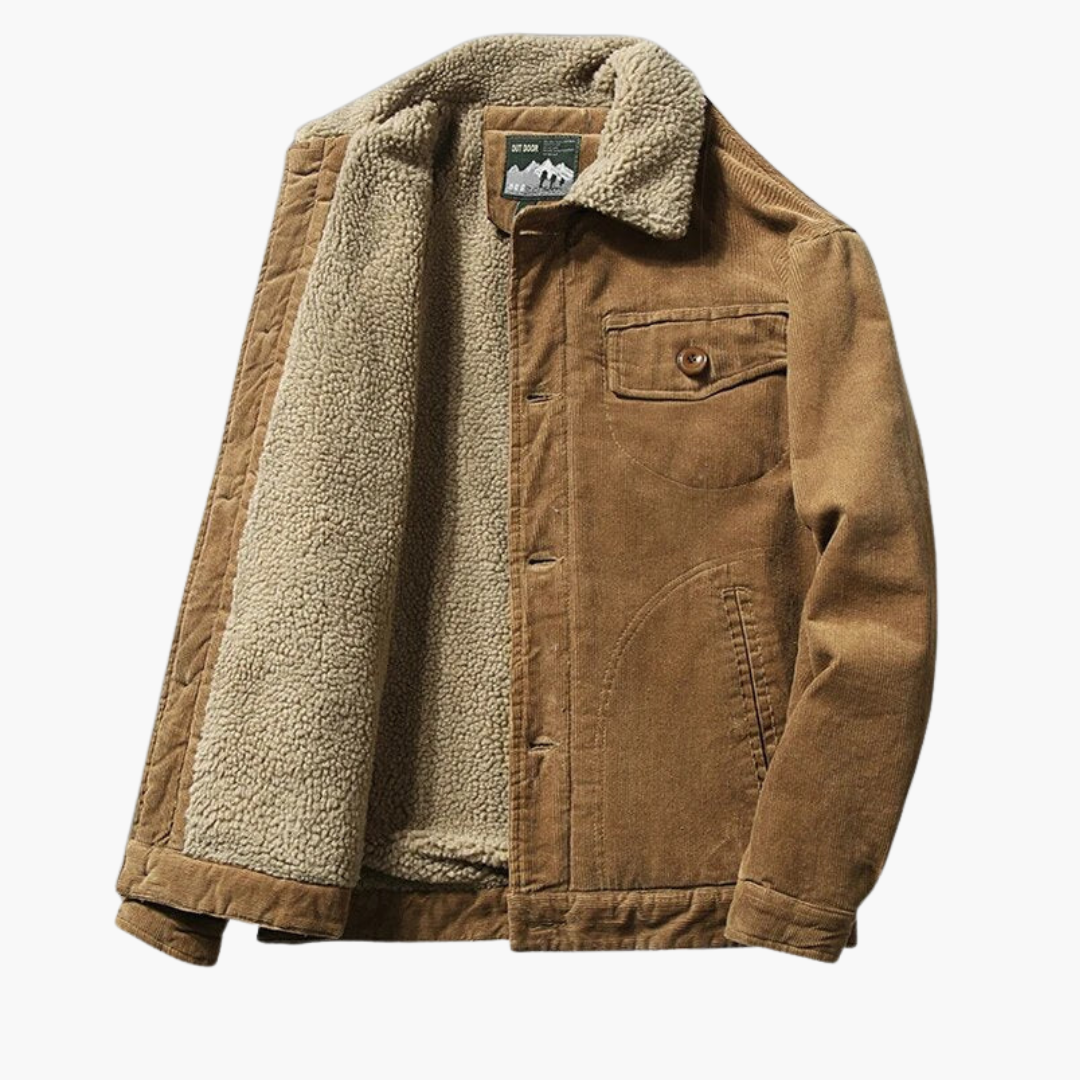 Männer Winterjacke mit Vintage Knöpfen