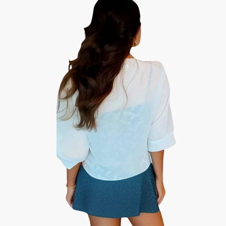 Offene Bluse mit langen Ärmeln für Damen