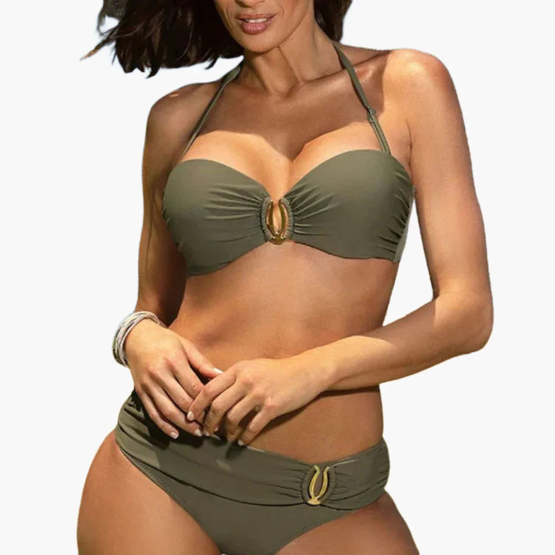 Zweiteiliger Halterneck Bikini für Damen