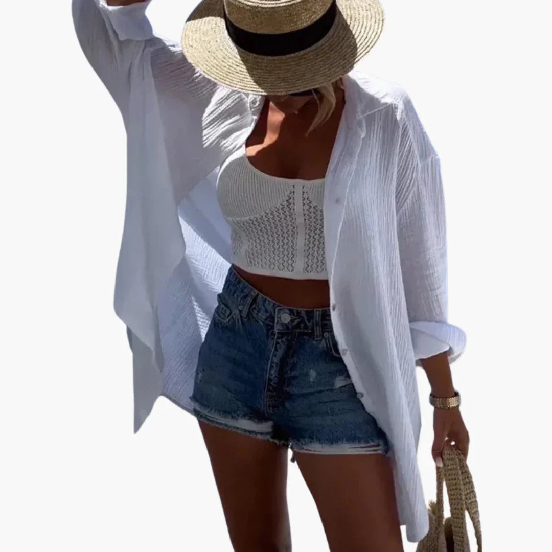 Übergroßes Button Down Hemd für Damen