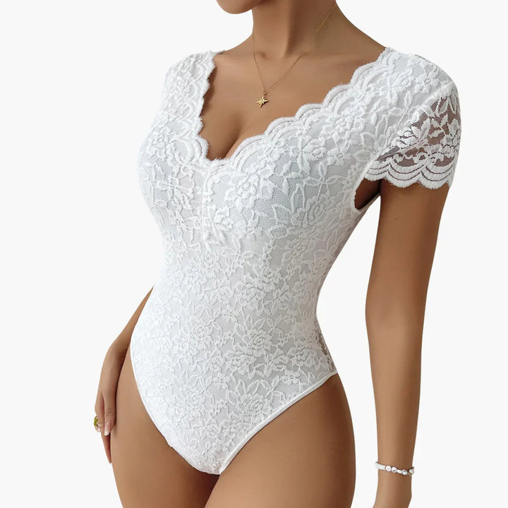 Spitzen V-Ausschnitt Body für Damen