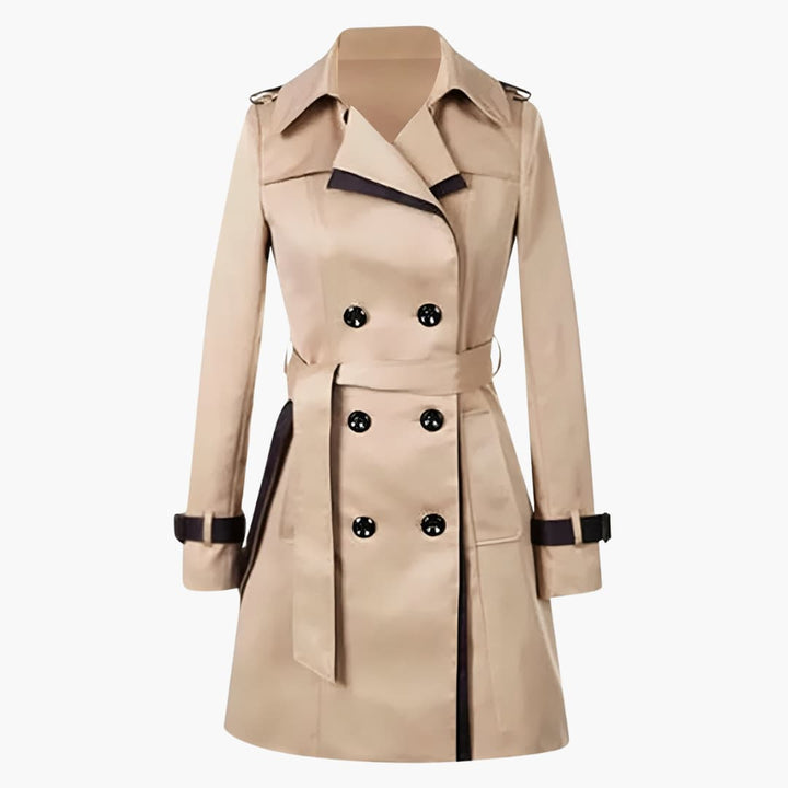 Damen klassischer Trenchcoat mit Gürtel