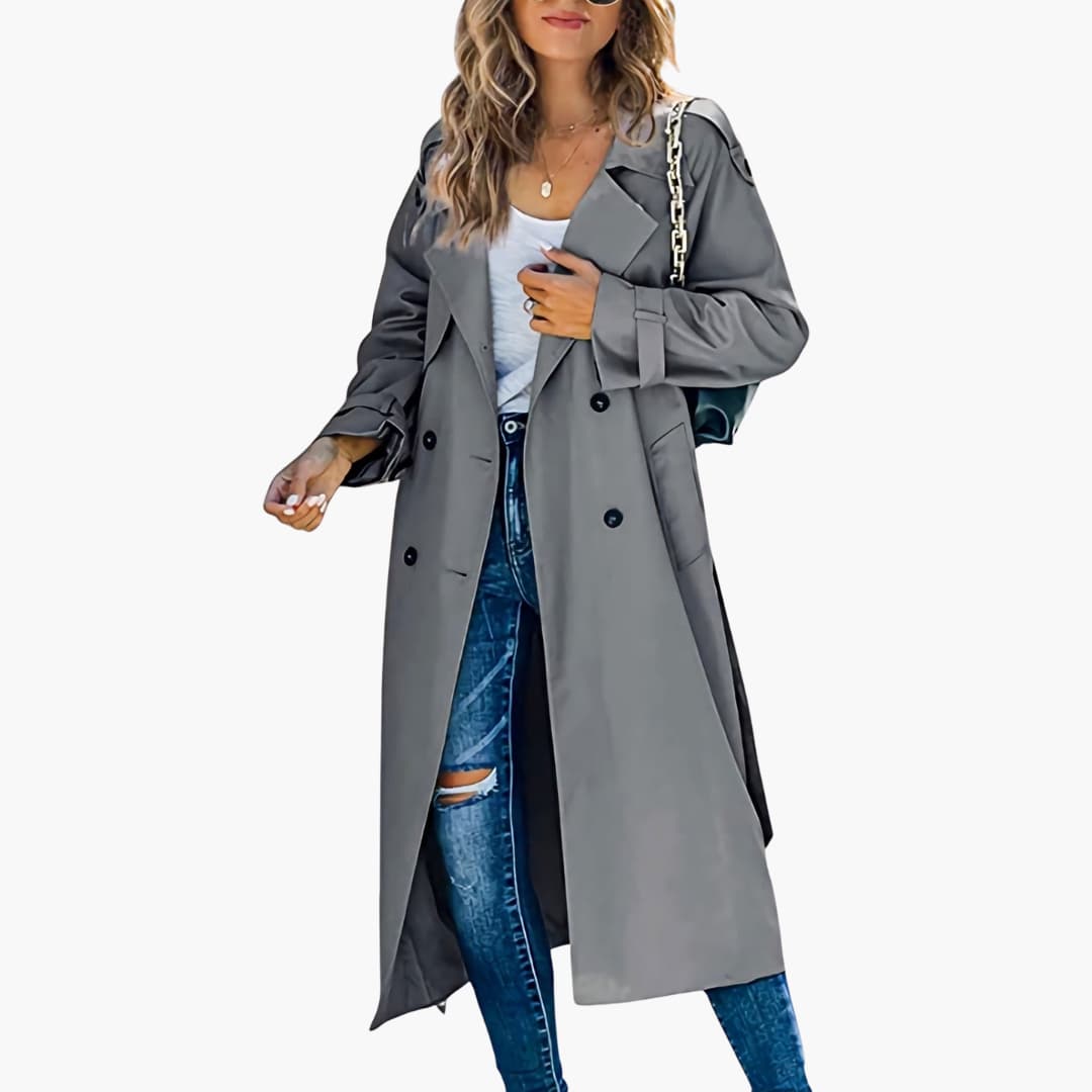 Damen Trenchcoat und Fronttaschen