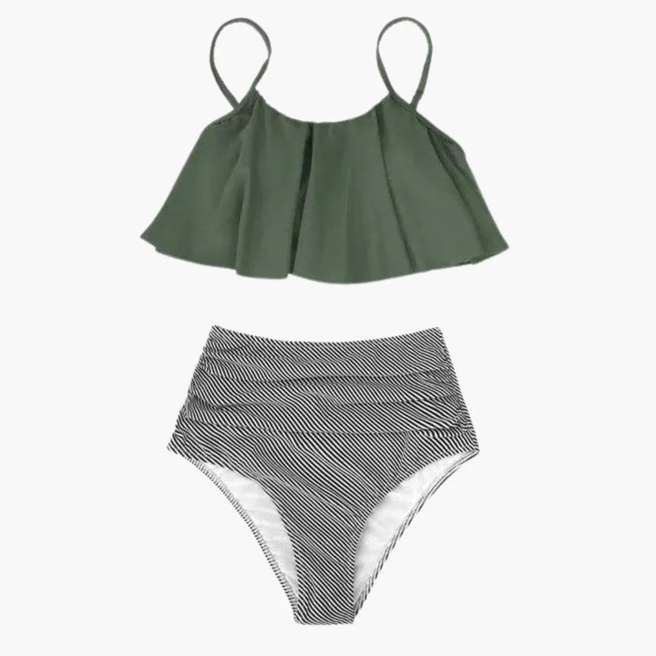 Boho Rüschen Bikini Zweiteiler für Damen