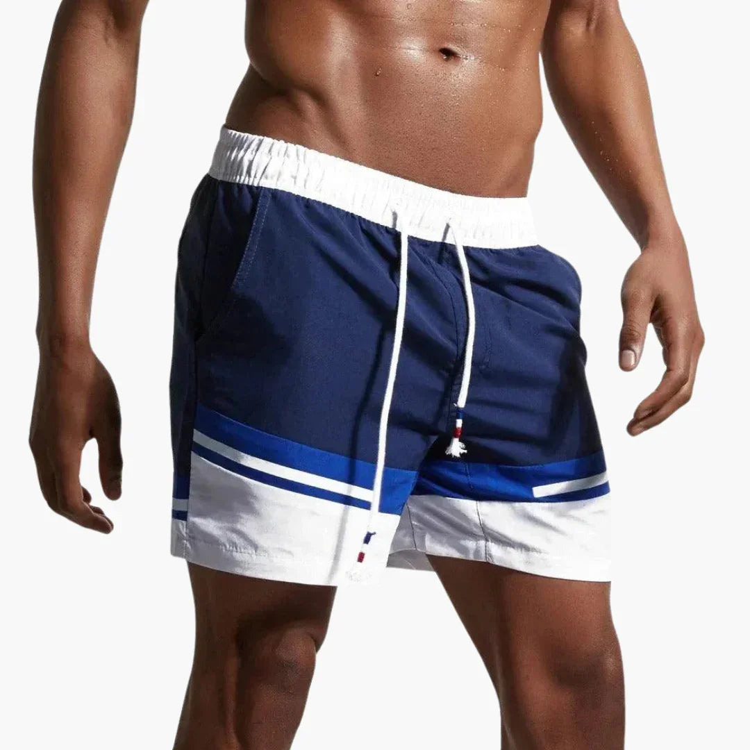 Gestreifte Schwimmshorts für Herren