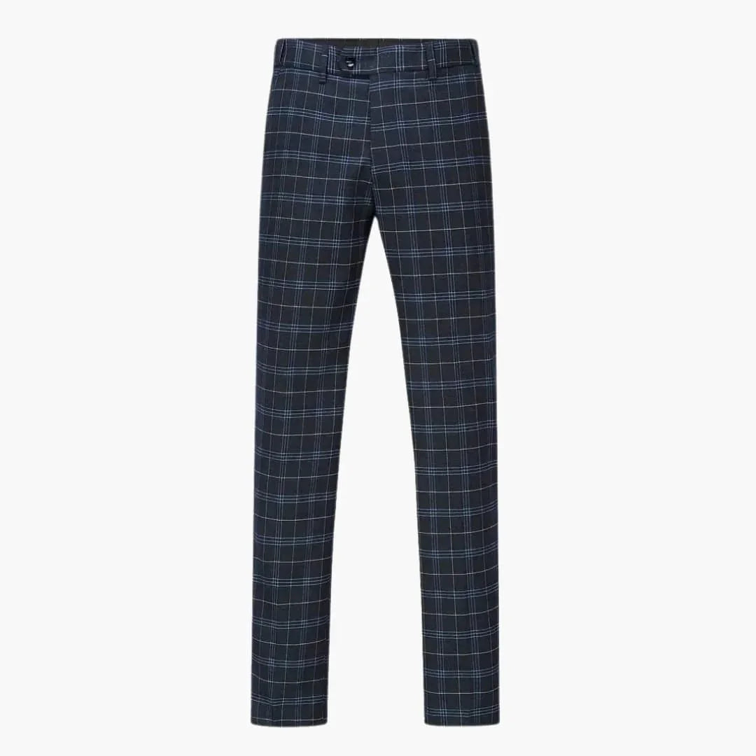 Kariertes Slim Fit Anzugset für Herren