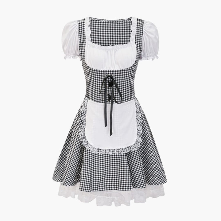 Damen Dirndl Kleid mit schulterfreiem Ausschnitt | Oktoberfest 2025