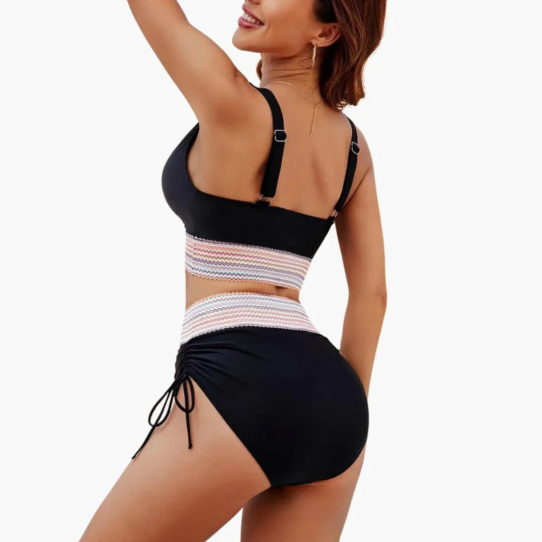 Zweiteiliger Bikini mit High Waist für Damen