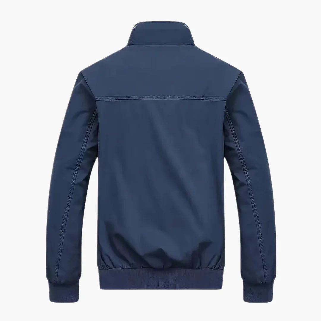 Herren Slim Fit Bomberjacke mit durchgehendem Reißverschluss