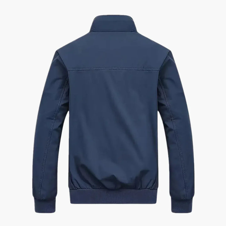 Herren Slim Fit Bomberjacke mit durchgehendem Reißverschluss