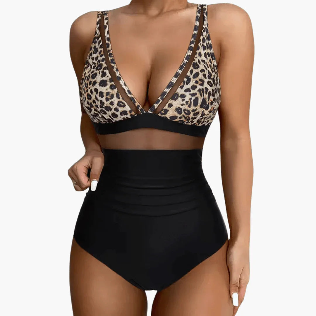 Mesh-Detail Badeanzug für Damen