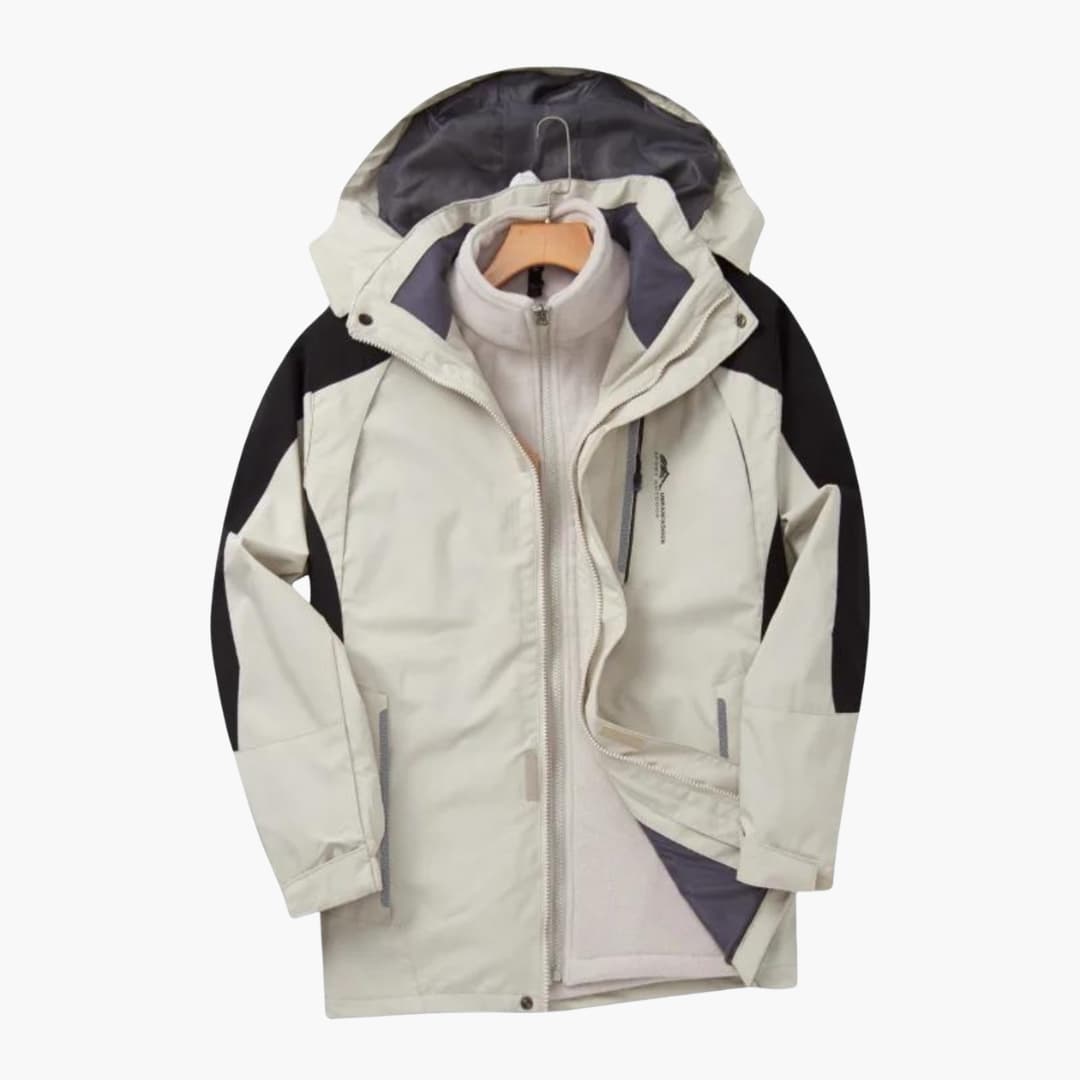 Outdoorjacke für Herren mit Kapuze und Frontreißverschluss