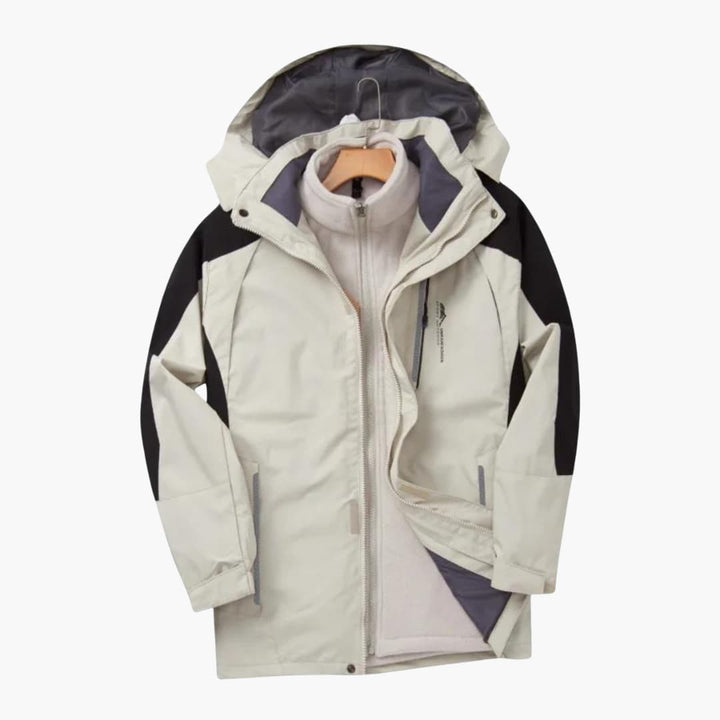 Outdoorjacke für Herren mit Kapuze und Frontreißverschluss