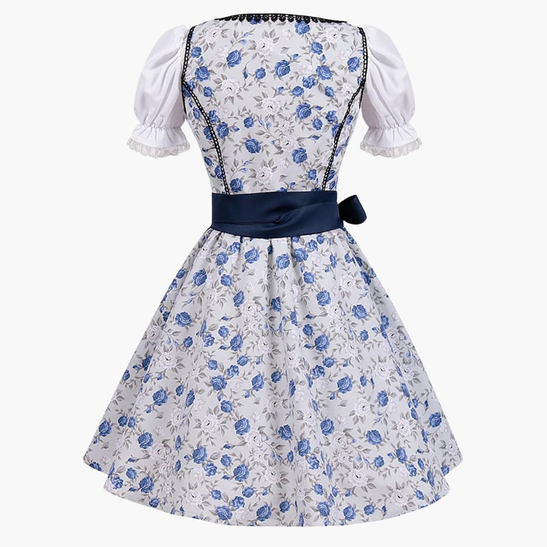 Dirndl Damen Kleid mit Spitzenärmeln und Schürze | Oktoberfest 2025