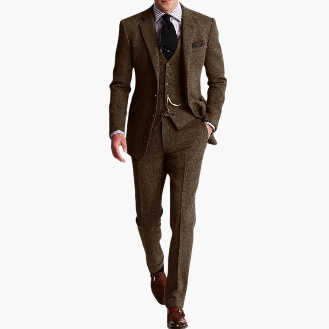 Slim Fit Anzug mit Weste für Herren