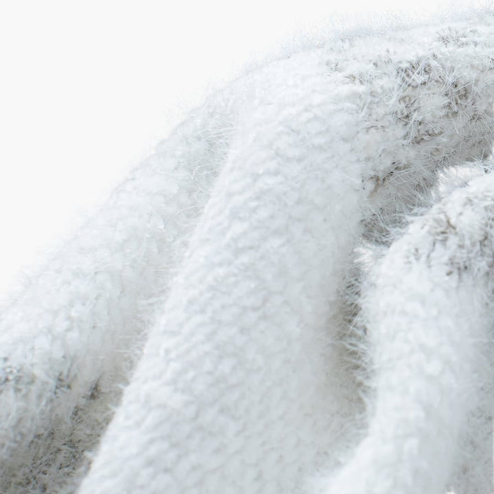 Damen pullover mit Rollkragen und gestreifter Oberfläche