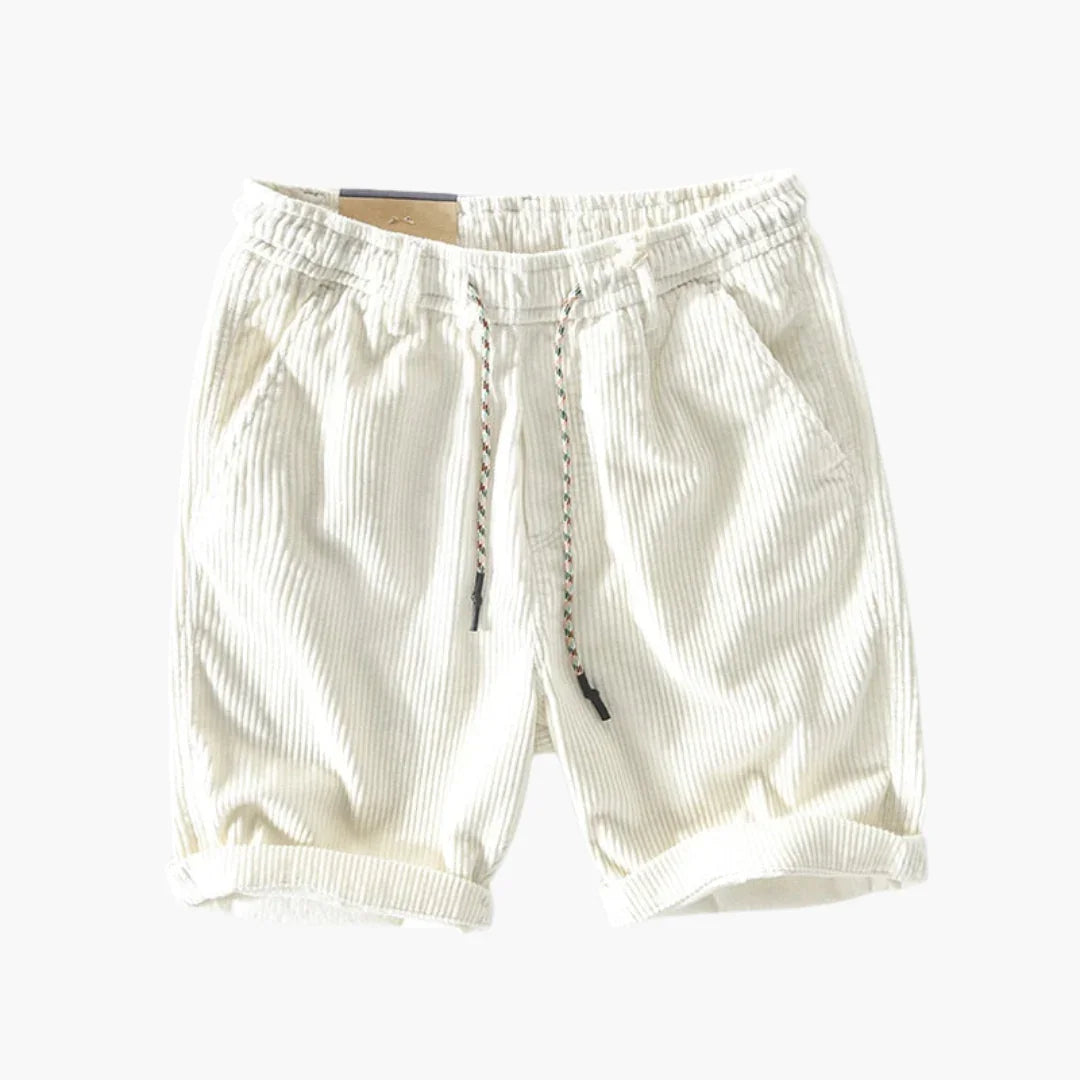 Gerippte Shorts mit Kordelzug für Herren