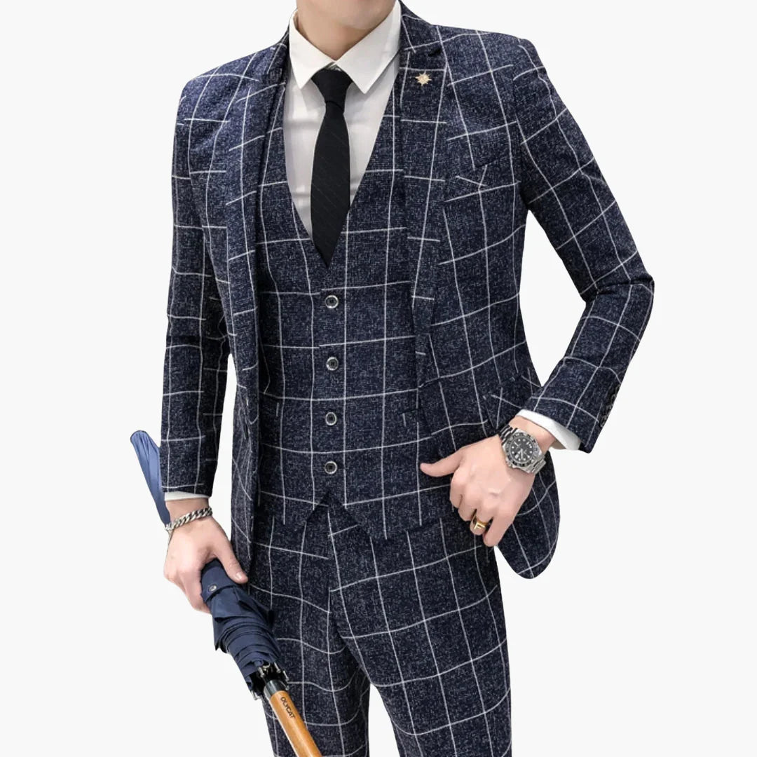 Modern Fit 3-Teiler Anzug für Herren