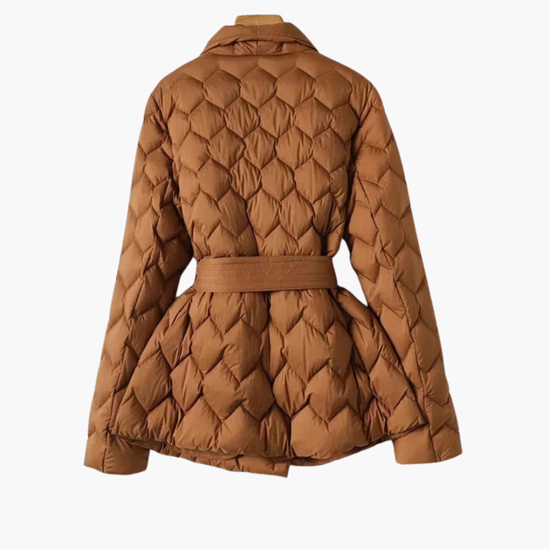Adriana | Eleganter Daunenmantel mit Gürtel