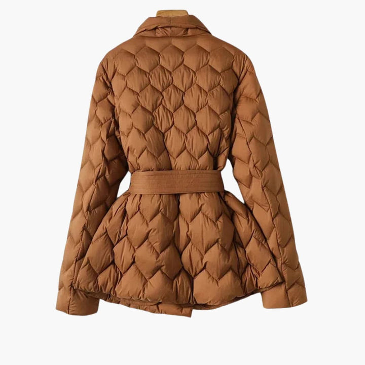 Adriana | Eleganter Daunenmantel mit Gürtel