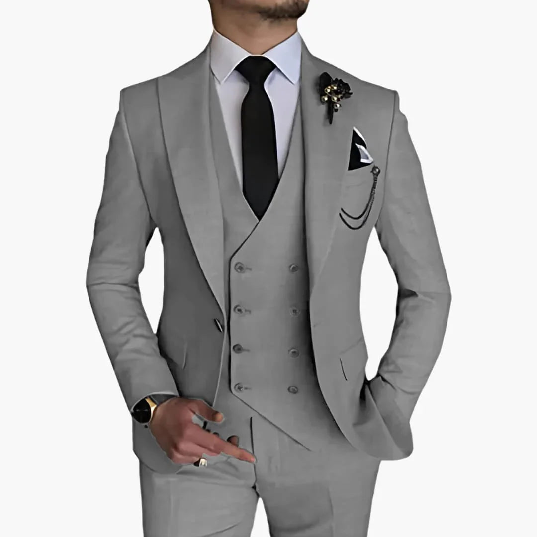 Slim Fit Dreiteiliger Anzug für Herren