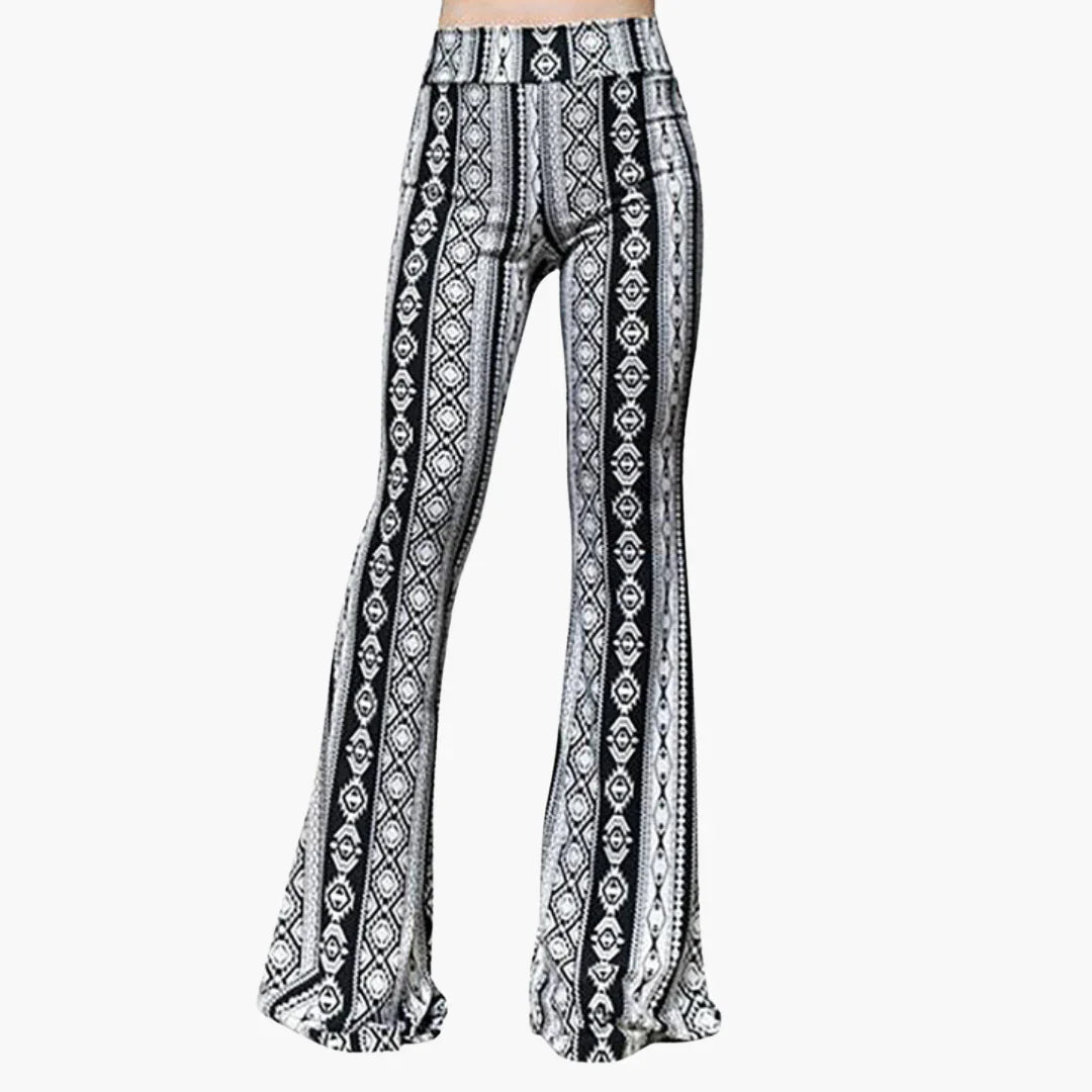 Leopardenmuster Bootcut Hose für Damen