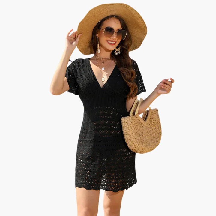 Häkel-Strandkleid Überwurf für Damen