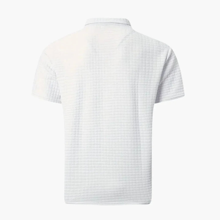 Texturiertes Slim Fit Polohemd für Herren