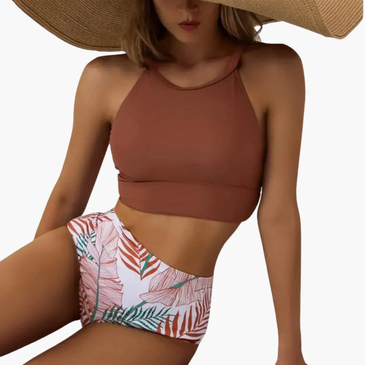 Zweiteiliger Bikini mit Blumenmuster für Damen