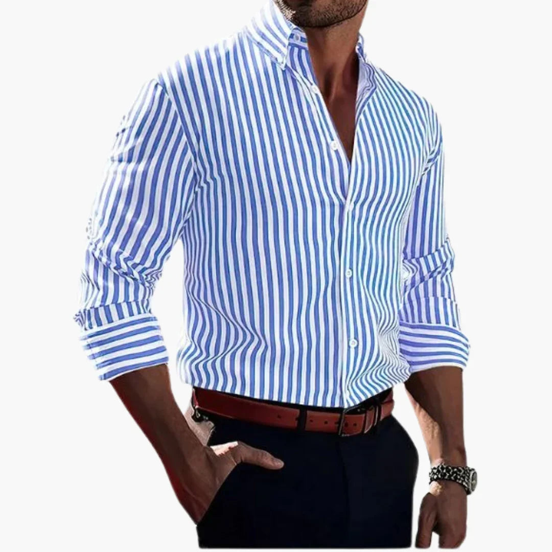 Gestreiftes Slim Fit Hemd für Herren