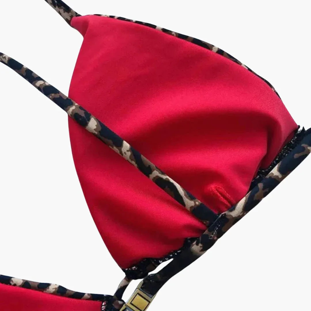 Leopardenmuster Bikini Set für Damen