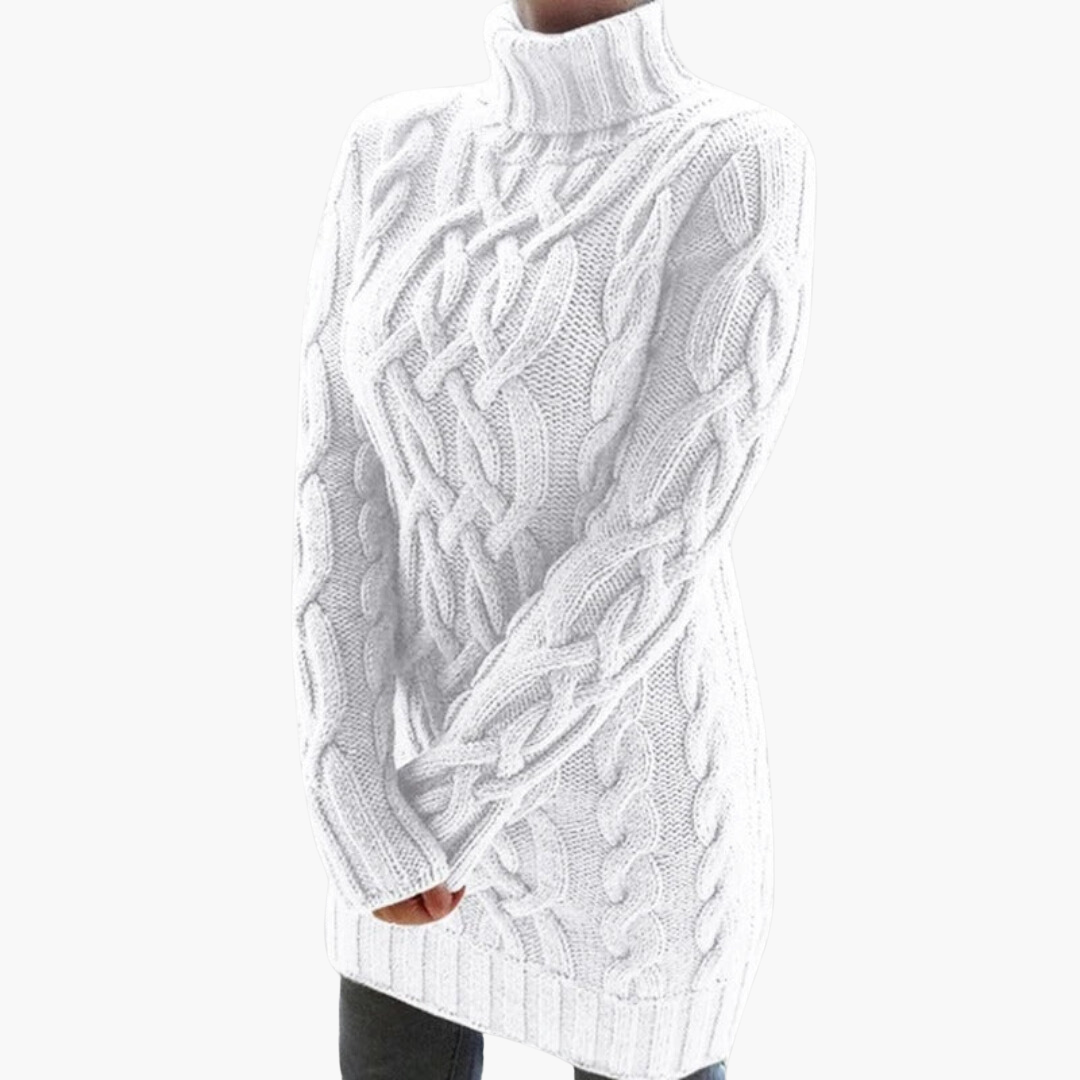Lena | Stilvoller warmer langer Rollkragenpullover