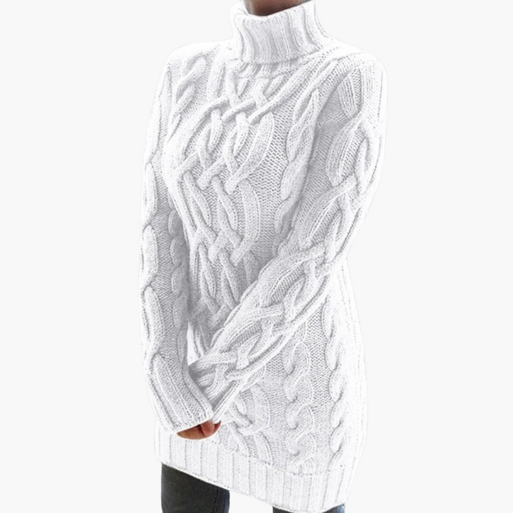 Lena | Stilvoller warmer langer Rollkragenpullover