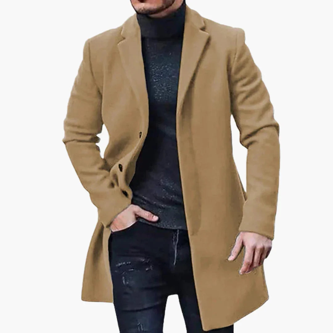 Einreihiger Wintermantel für Herren