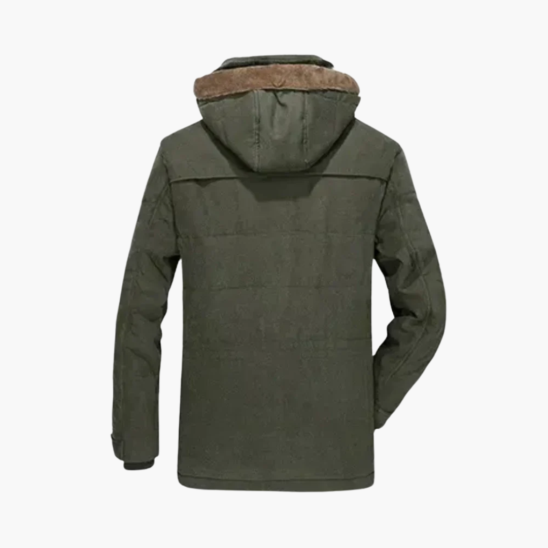 Herren Winter Jacke mit Kapuze und Reißverschluss