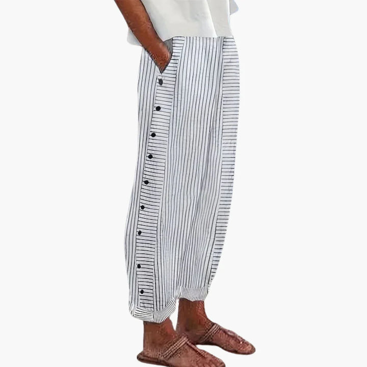 Gestreifte Hose mit Taschen für Damen