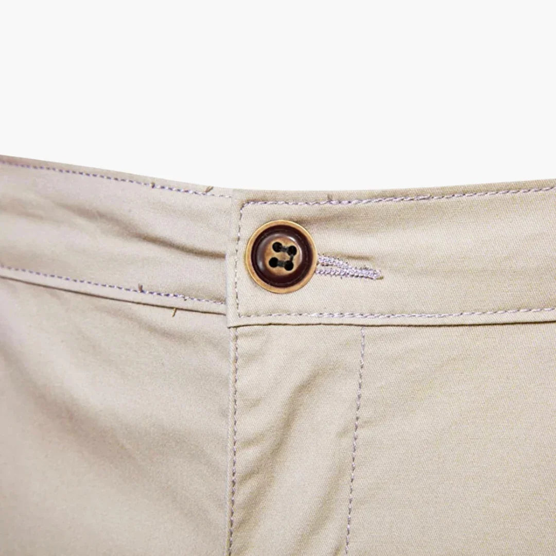 Bundfalten Shorts mit Umschlag für Herren