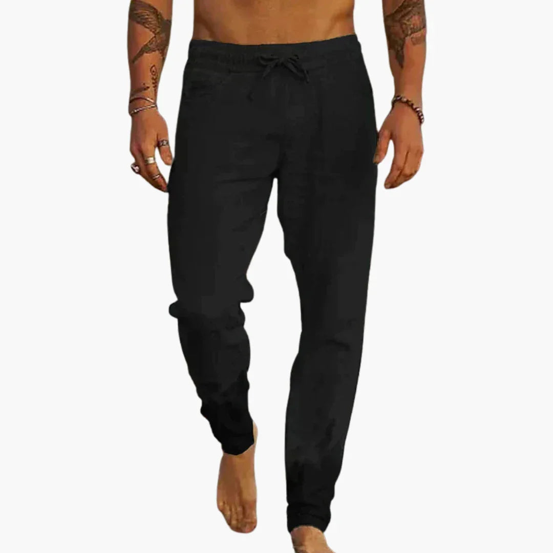 Strukturierte Sommerhose mit Bund für Herren