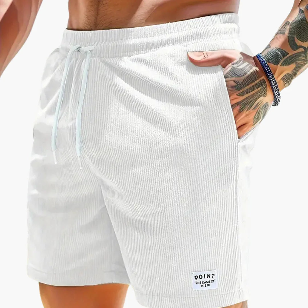 Kurze Cordhose mit Taschen für Herren
