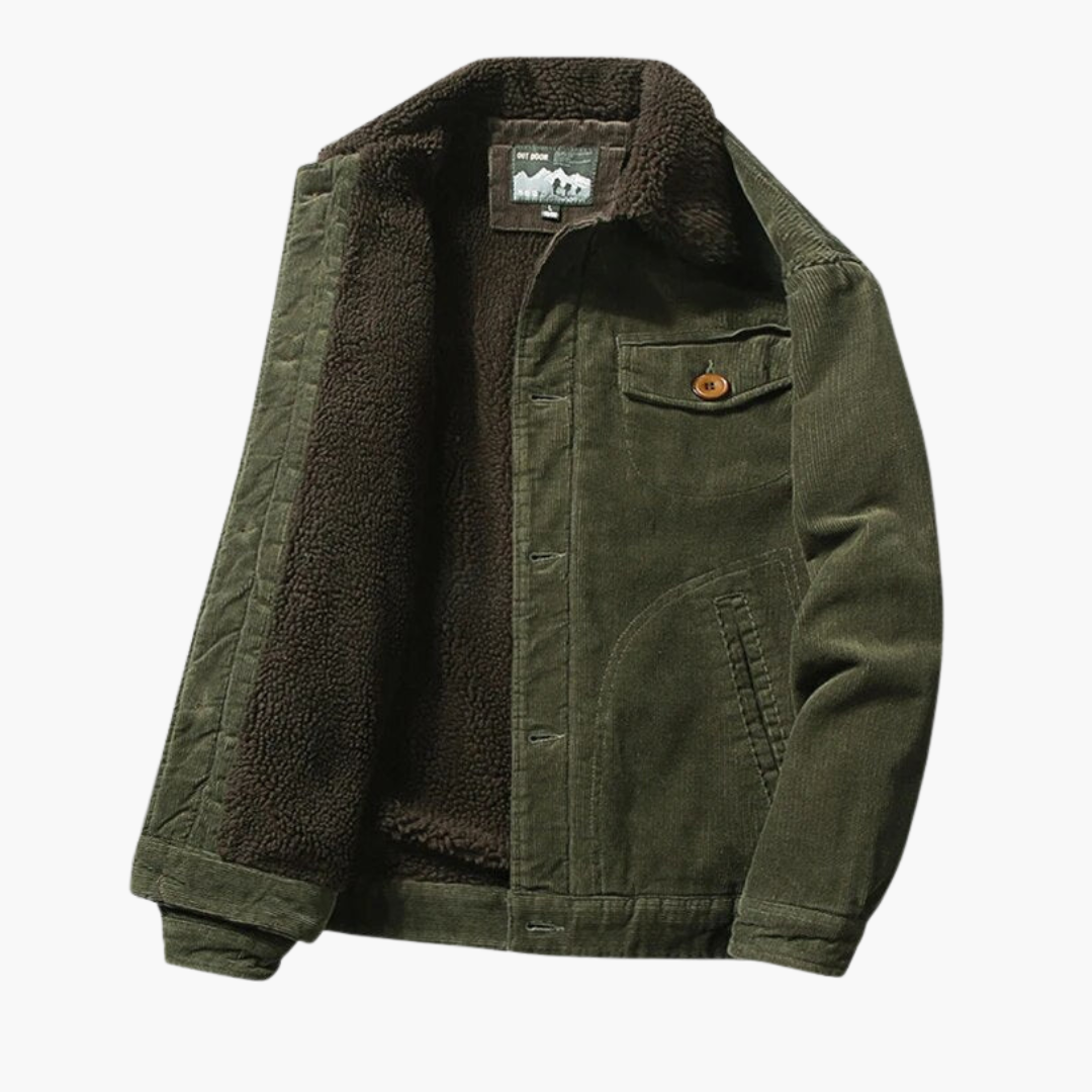 Männer Winterjacke mit Vintage Knöpfen
