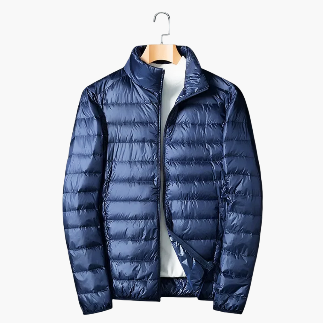 Herren Steppjacke mit Reißverschluss und Seitentaschen