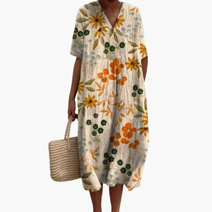 Blumenprint Kleid für Damen