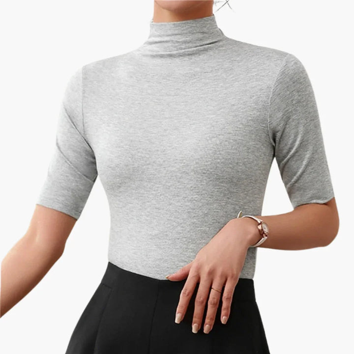 Nahtloser Rollkragenpullover mit Slim Fit für Damen